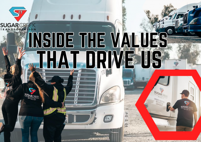 BLOG- SUGAR CREEK- Get To Know UsCompany ValuesInside the Values That Drive Sugar Creek Transportation (A2 (Landscape))